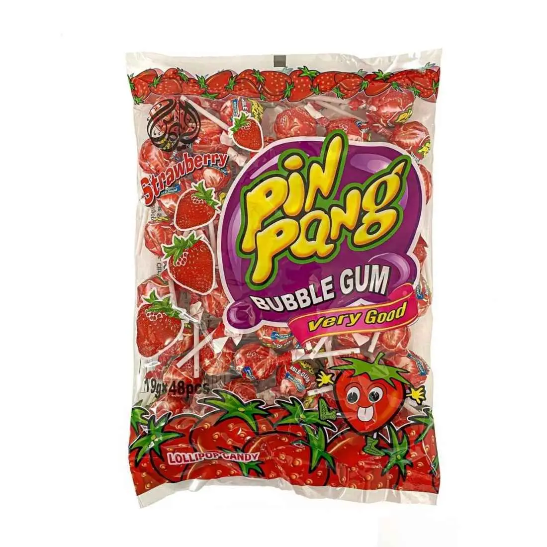 Pin Pong Lollipop Strawberry